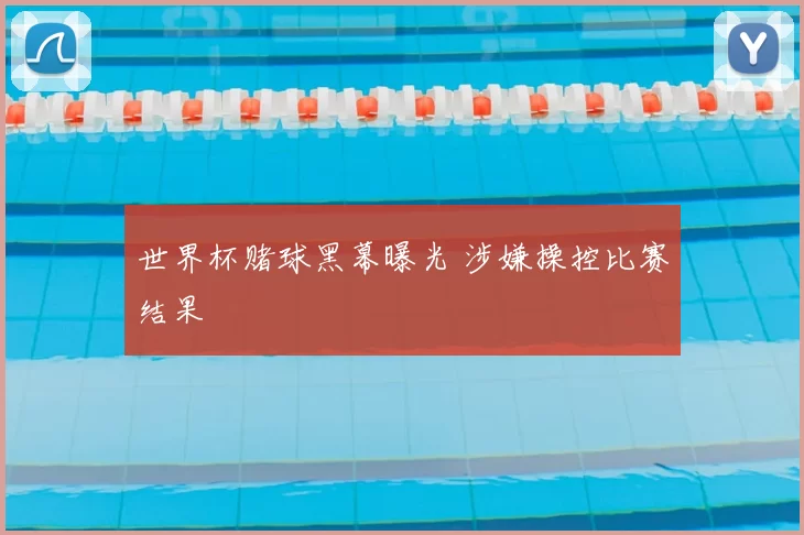 世界杯赌球黑幕曝光 涉嫌操控比赛结果
