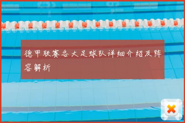德甲联赛各大足球队详细介绍及阵容解析