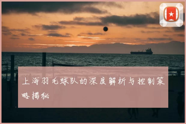 上海羽毛球队的深度解析与控制策略揭秘